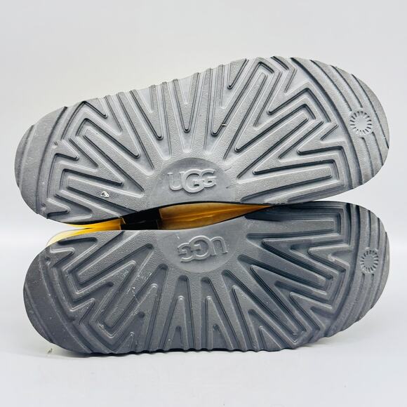 UGG Boots Womens 7 Yellow Beige Classic Clear Mini Ankle Shearling Waterproof - Picture 10 of 12